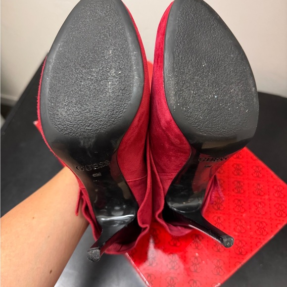 Red color low boots - Picture 3 of 6